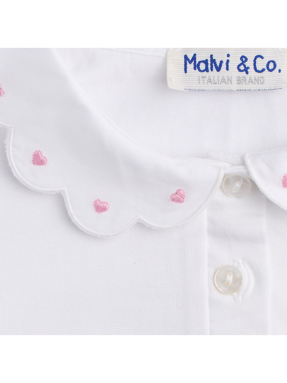 jersey polo with heart embros on collar