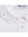 jersey polo with heart embros on collar