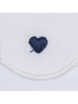 jersey body with scallops and hearts embros on collar