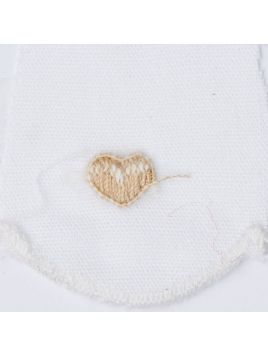 jersey body with scallops and hearts embros on collar