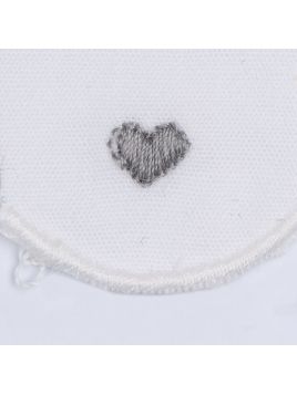 jersey body with scallops and hearts embros on collar