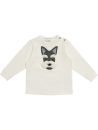 T-shirt bimbo con patch cane in jersey