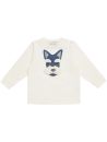 T-shirt bimbo con patch cane in jersey