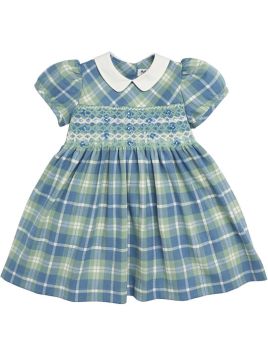 vestito in tartan moda con smock 
