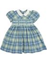 vestito in tartan moda con smock 