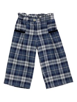 fashion tartan trousers with side pockets