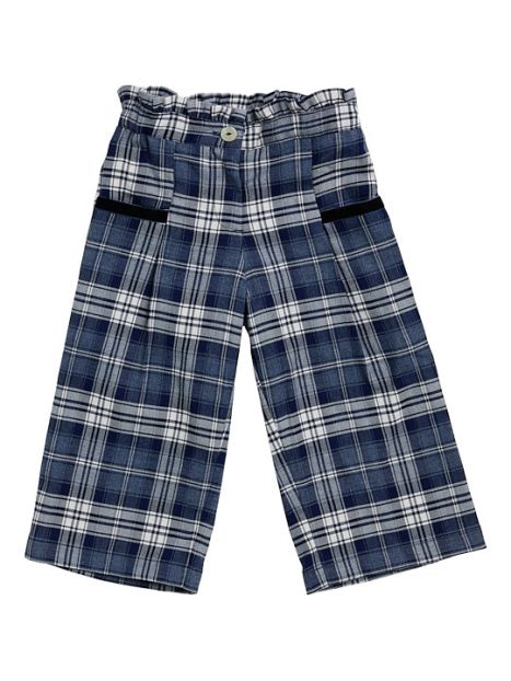 pantaloni con tasche a lato in tartan moda