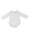 jersey body with feather stitch embros on collar