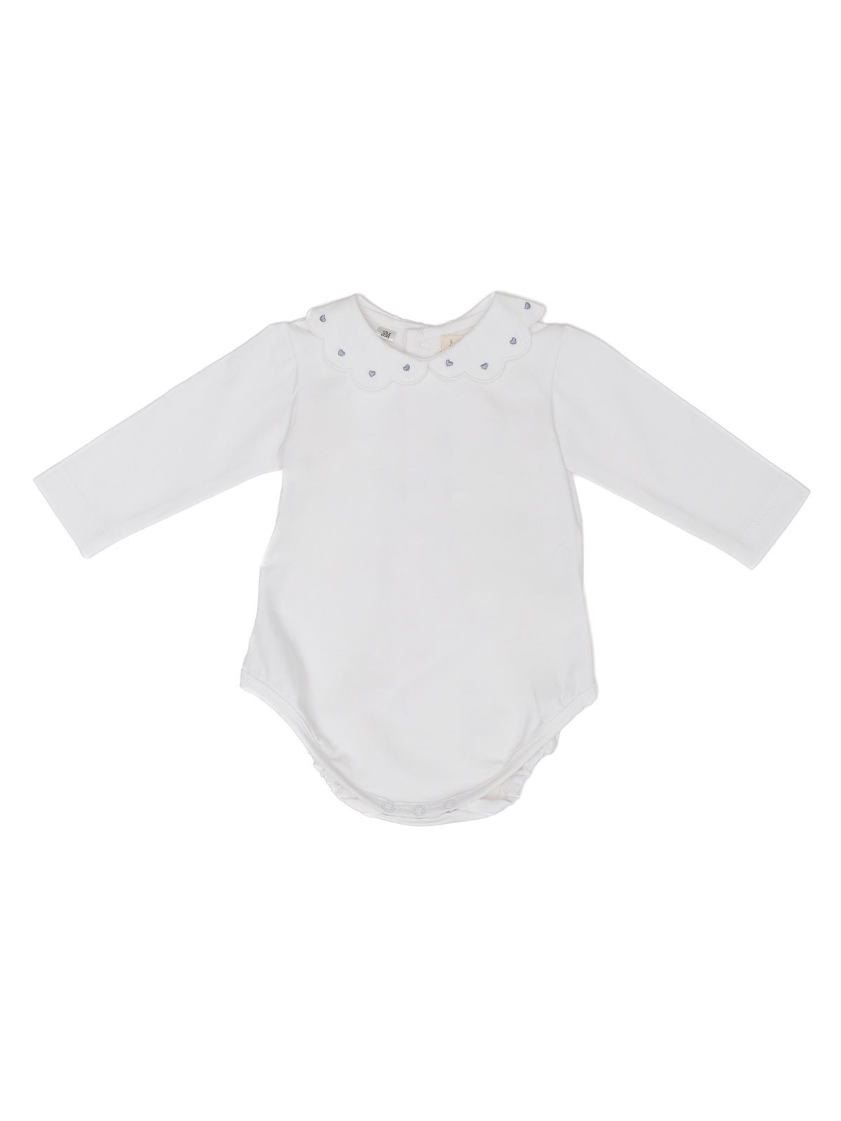 jersey body with scallops and hearts embros on collar