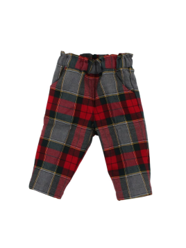pantaloni in tartan con tasche