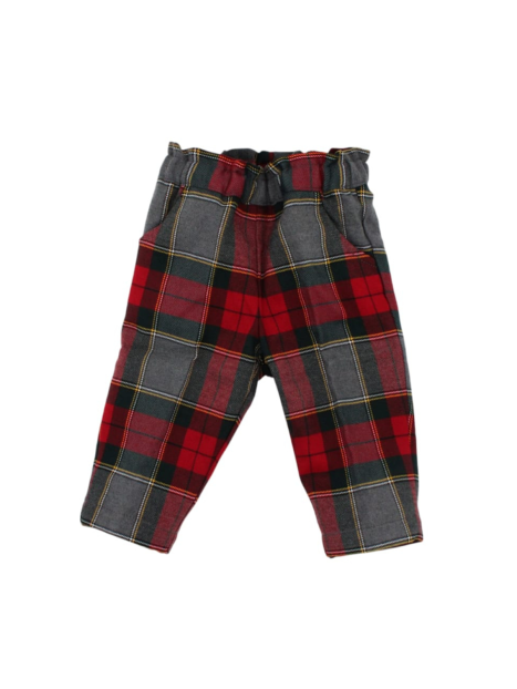 pantaloni in tartan con tasche