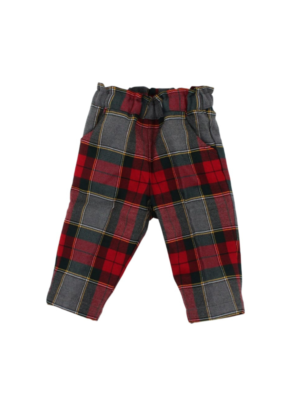 pantaloni in tartan con tasche