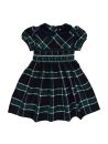 vestito in tartan con smock