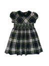 vestito in tartan con smock