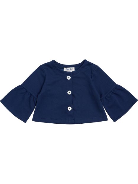 piqué fleece short jacket 