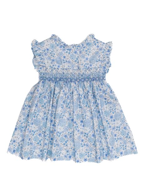 vestito in tessuto stampato moda con smock