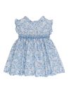 vestito in tessuto stampato moda con smock