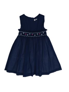 voile sleeveless dress with smock