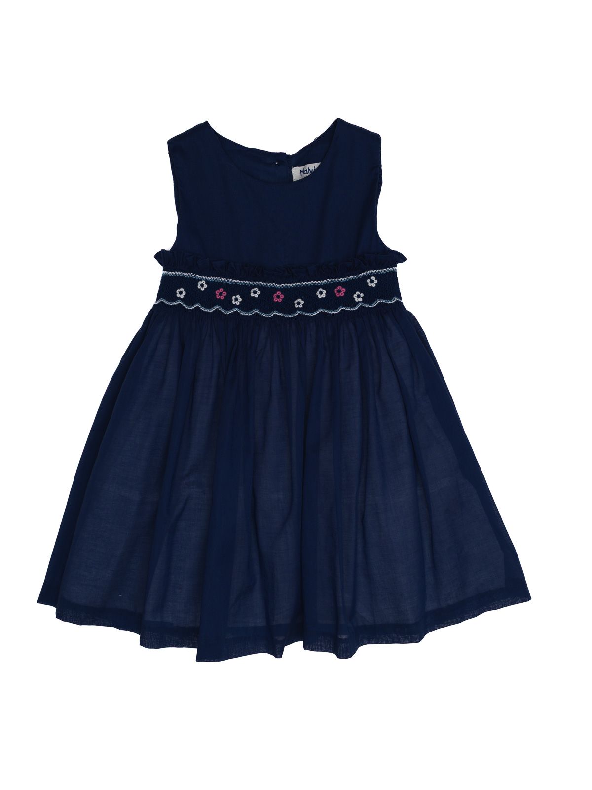 voile sleeveless dress with smock
