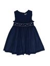 voile sleeveless dress with smock