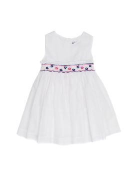 voile sleeveless dress with smock