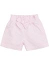 seersucker checks shorts with bow