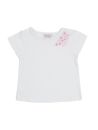 t-shirt in jersey con ricamo fiori