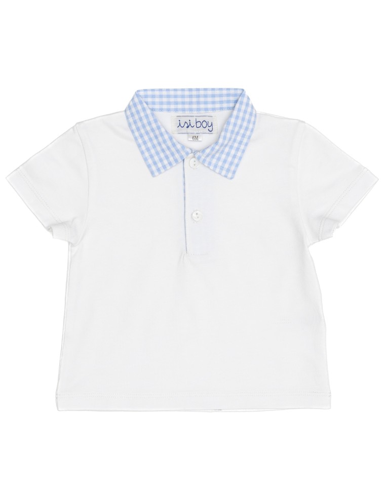 jersey boy polo with seersucker checks finishing