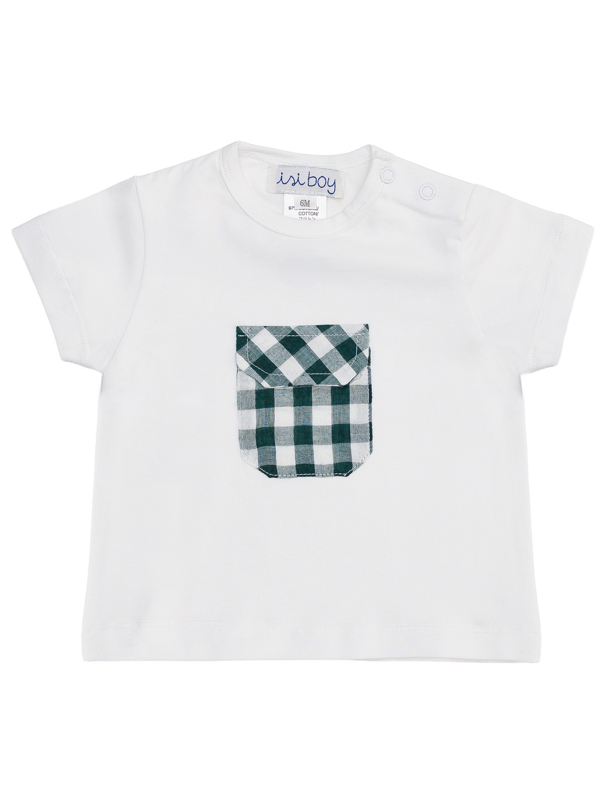 jersey boy T-shirt with big checks pocket