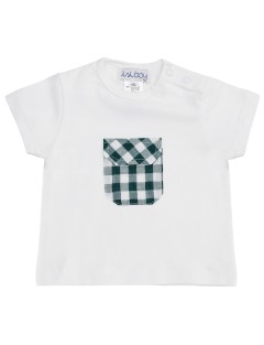 jersey boy T-shirt with big checks pocket