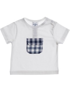 jersey boy T-shirt with big checks pocket