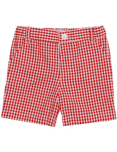 bermuda bimbo a quadretti goffrati 