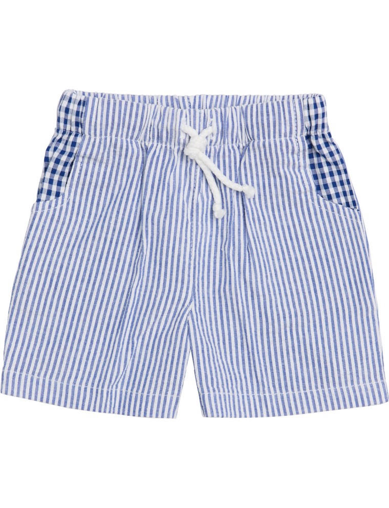 costume bimbo a righe goffrate con rifiniture quadretti goffrati