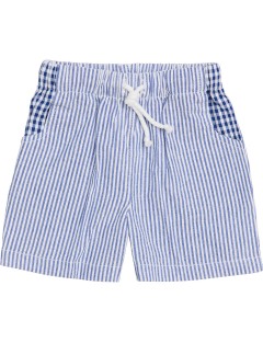costume bimbo a righe goffrate con rifiniture quadretti goffrati
