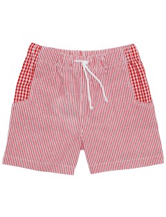 costume bimbo a righe goffrate con rifiniture quadretti goffrati