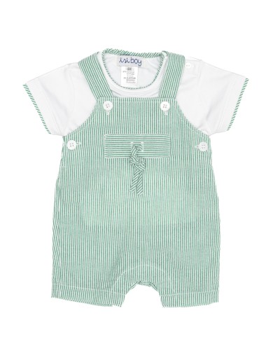 boy set - jersey T-shirt and seercucker stripes dungarees