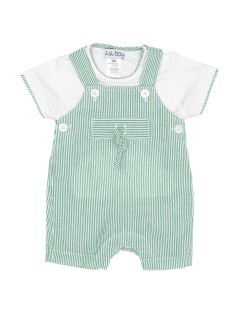 boy set - jersey T-shirt and seercucker stripes dungarees