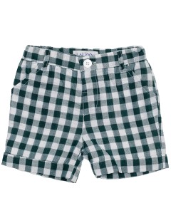 big checks boy bermuda with cuffs