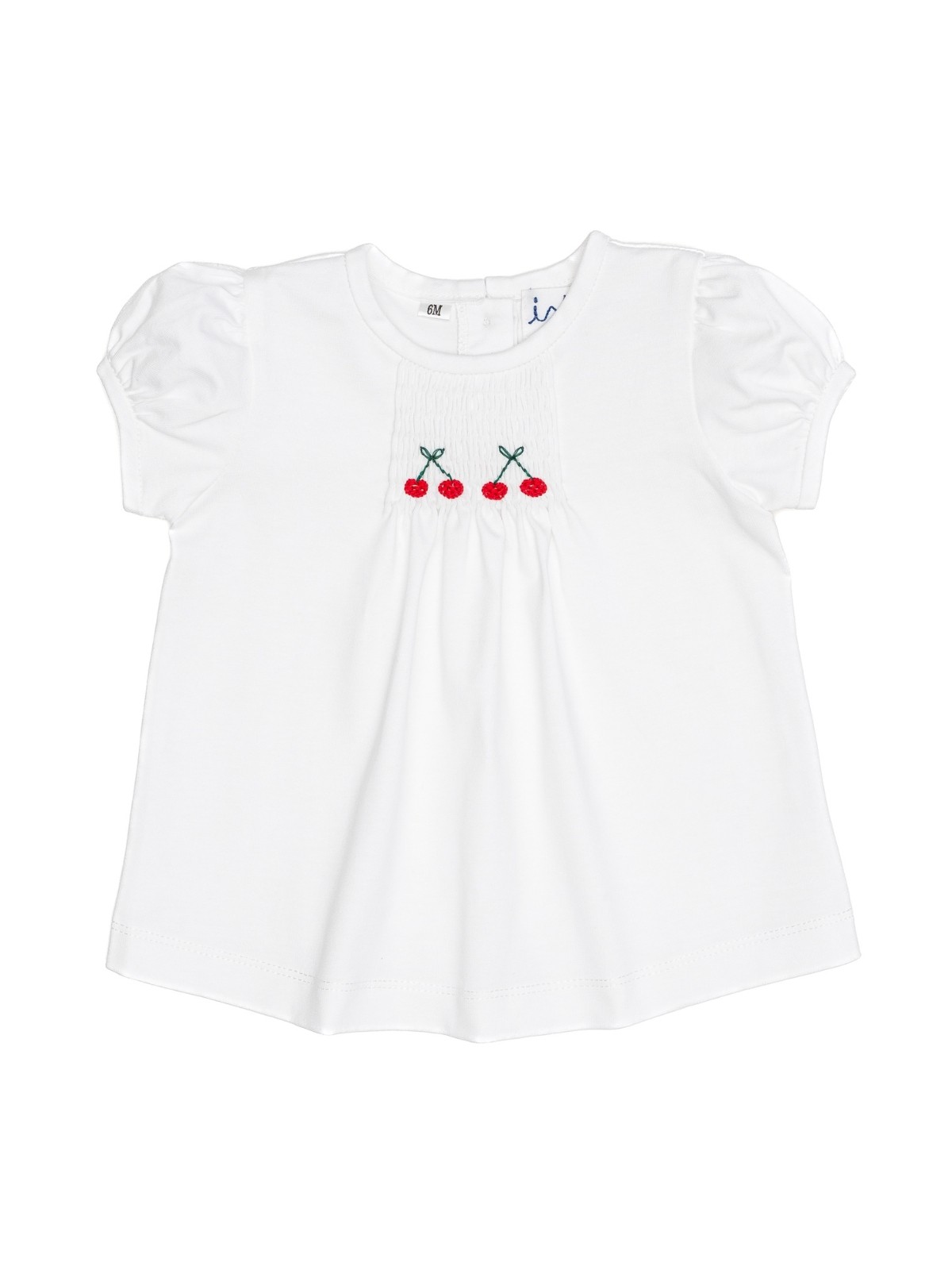 jersey T-shirt with cherry embroidery