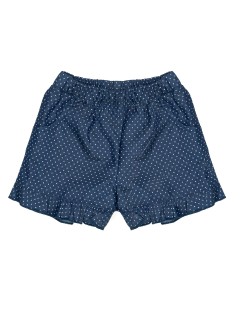 cotton pois denim shorts