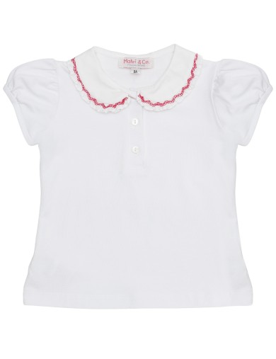 polo with smock in the collar