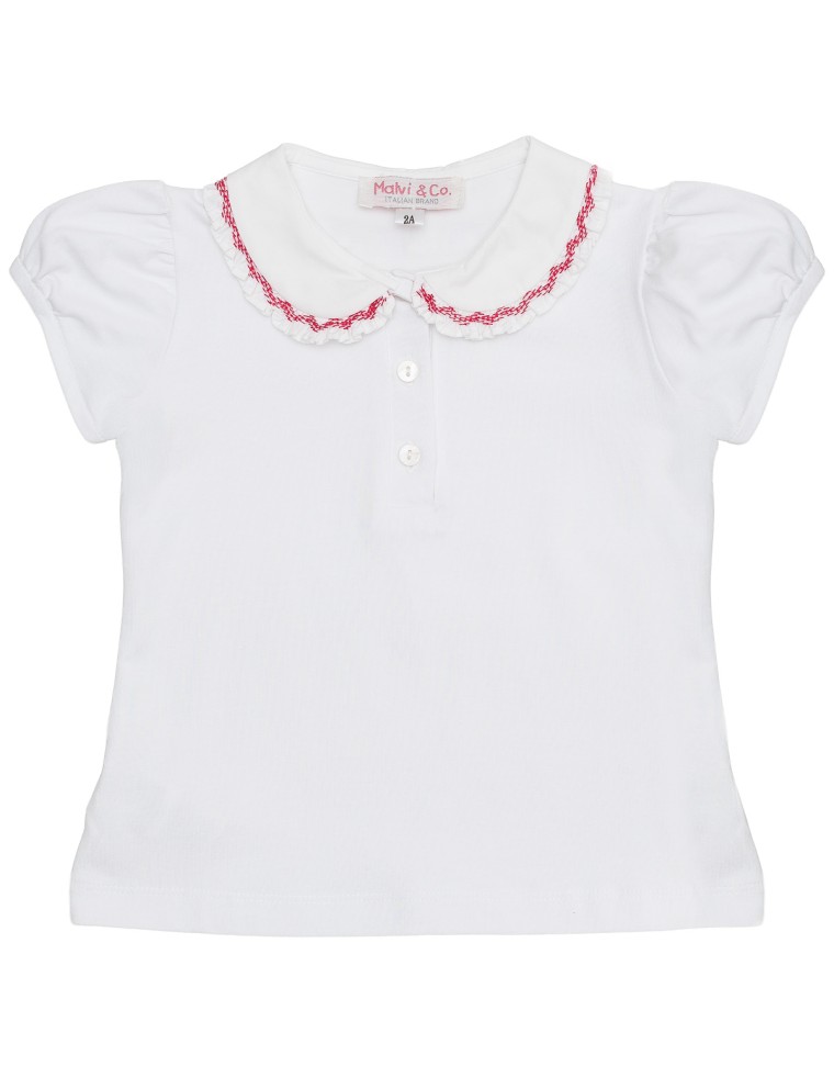 polo with smock in the collar
