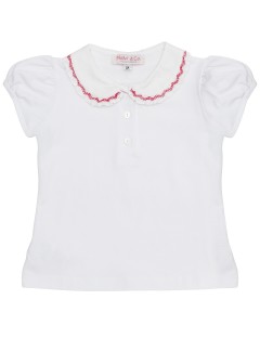 polo with smock in the collar