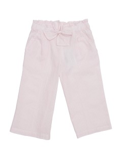 pantaloni 3/4 a righe goffrate