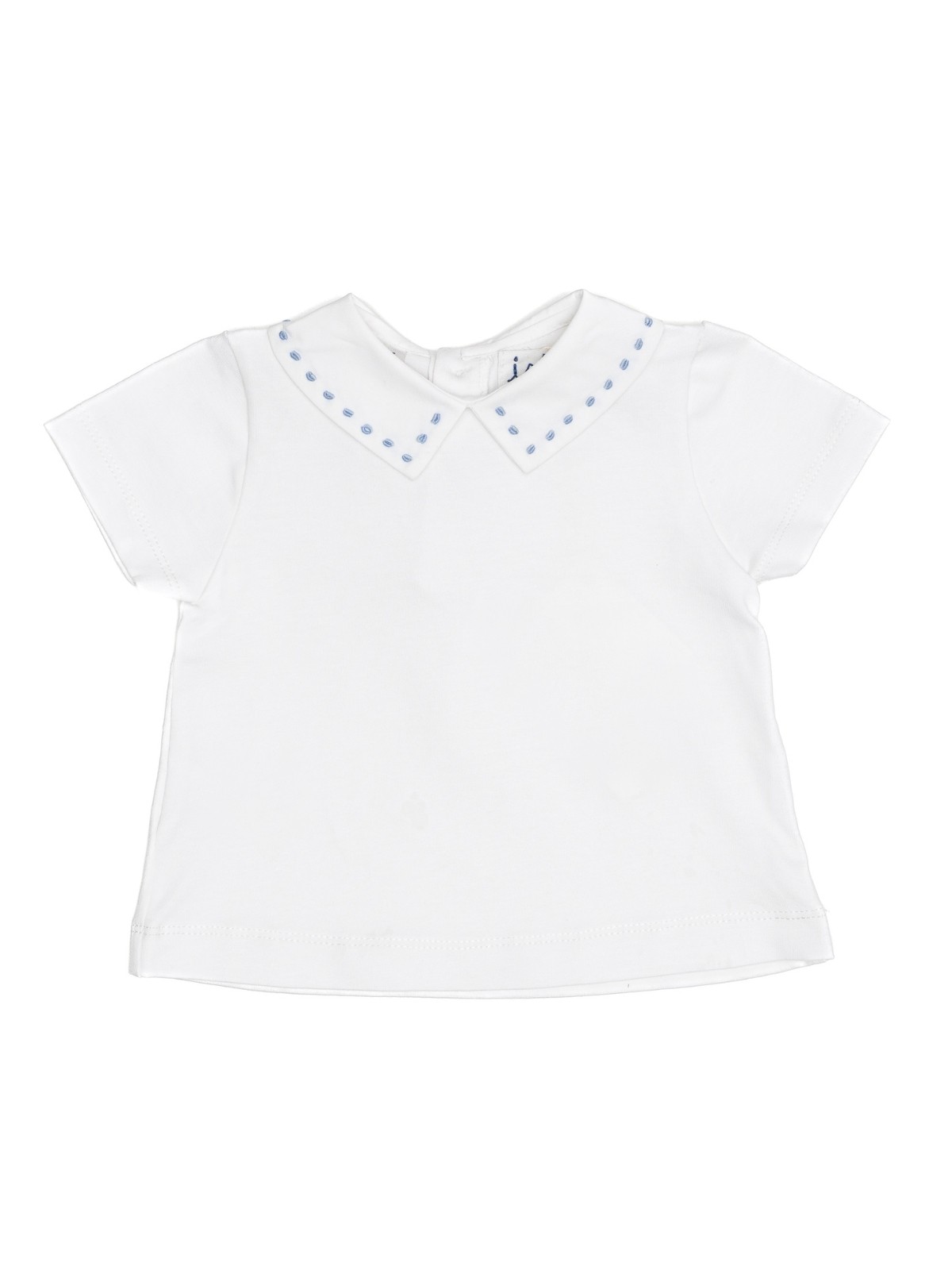 polo bimbo con colletto ricamo