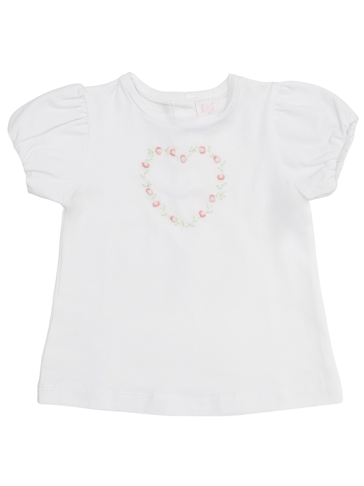 jersey t-shirt with heart embroidery