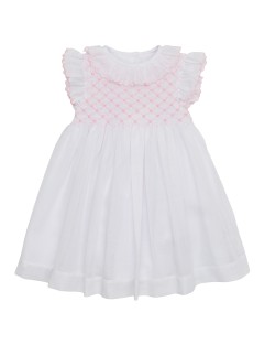 vestito in voile con smock 
