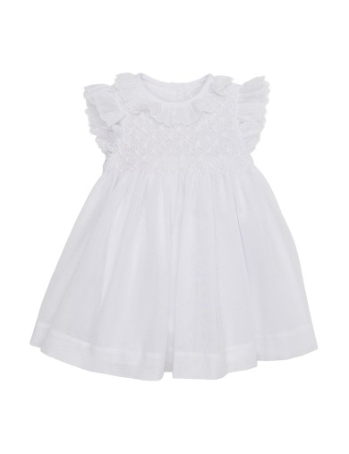 vestito in voile con smock 