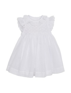 vestito in voile con smock 