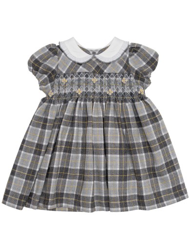 fashion tartan dress with smock